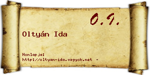 Oltyán Ida névjegykártya
